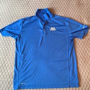 Nike Bud Light Blue Golf Shirt